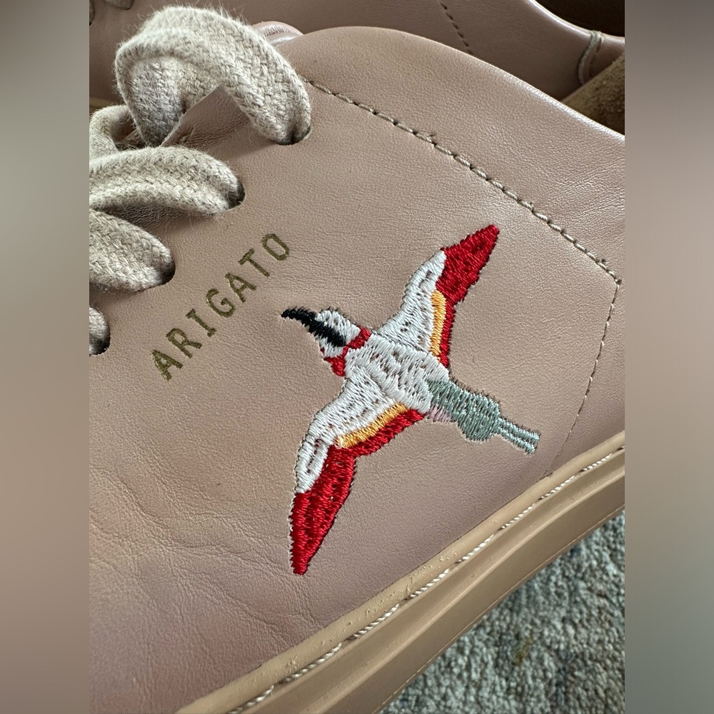 AXEL ARIGATO Clean 90 Bird Embroidery Sneakers, Pale Pink, size US 6.5/EU 37 - Picture 3 of 7